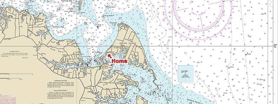 NOAA Chart Gwynn's Island Virginia